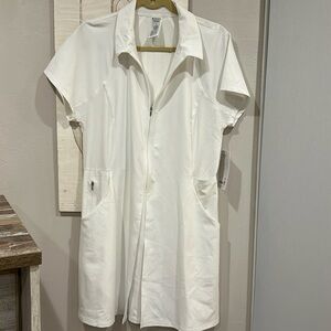 Athleta White Zip-Front Dress